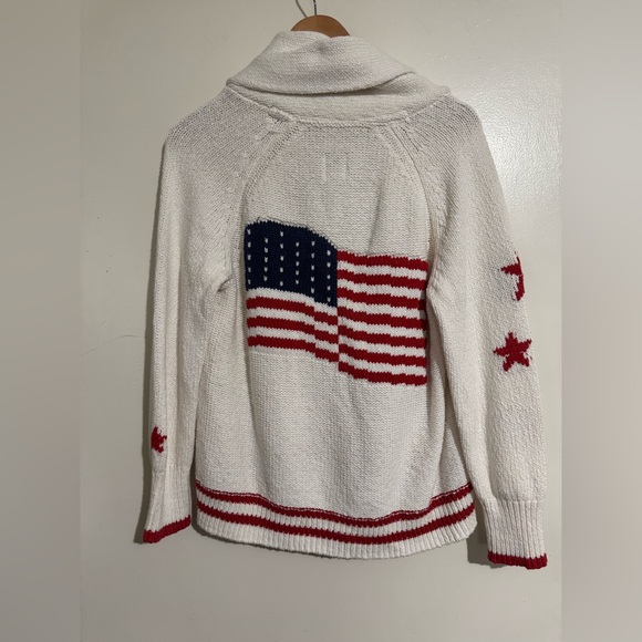 Maeve White and Red Cowl Neck Sweater - Picture 5 of 10